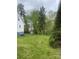Large grassy backyard with mature trees and storage shed, offering ample outdoor space at 3921 Bon Rea Dr, Charlotte, NC 28226