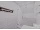 This modern bathroom features a large glass shower with rainfall shower head and a white countertop vanity at 3921 Bon Rea Dr, Charlotte, NC 28226