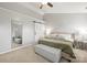 Tranquil main bedroom showcasing a neutral palette, a cozy bed, and plenty of natural light at 5549 Lemley Nw Rd, Concord, NC 28027