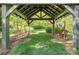 Charming covered gazebo area with wooden swings offers a relaxing community space, perfect for unwinding at 6165 Caseys Side Way, Fort Mill, SC 29708