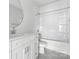 Bathroom featuring a white vanity with tub and shower at 710 Falling Oak Aly # 17, Huntersville, NC 28078