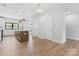 Spacious and bright open floor plan showcases the kitchen and dining area at 710 Falling Oak Aly # 17, Huntersville, NC 28078