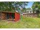 Large backyard with storage shed at 819 Old Dutch W Rd, Indian Trail, NC 28079