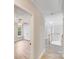 Hallway view showing bedroom with a closet and staircase at 1000 Potters Bluff Rd, Monroe, NC 28110