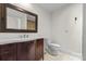 Modern bathroom featuring a stylish vanity, sleek fixtures, and contemporary design elements at 1012 Harper Lee Dr, Newton, NC 28658