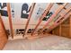 An attic featuring insulation along the rafters and flooring at 10432 Camelback Cir, Charlotte, NC 28226