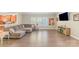 Open-concept living room featuring wood floors and ample seating at 1219 Century Dr, Clover, SC 29710