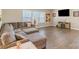 Open-concept living room featuring wood floors and ample seating at 1219 Century Dr, Clover, SC 29710