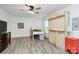 Open flex room with built-in shelving, desk, and colorful accents at 1432 Deer Forest Dr, Fort Mill, SC 29707