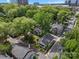 Lovely aerial view of a quiet neighborhood with a charming tree-lined street at 1514 S Rensselaer Pl, Charlotte, NC 28203
