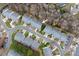 Aerial view of community featuring gray roof tops at 16631 Commons Creek Dr, Charlotte, NC 28277