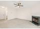 Spacious living room with fireplace, soft carpet and neutral walls creating a relaxing atmosphere at 16631 Commons Creek Dr, Charlotte, NC 28277