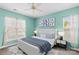 A bright bedroom with a ceiling fan, with ensuite bath and walk-in closet at 19725 Deer Valley Dr, Cornelius, NC 28031