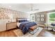 Well-lit bedroom with modern furnishings, a cozy bed, and stylish decor at 2009 Autumn Dr # 2, Monroe, NC 28110