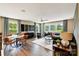 Bright and open living room with multiple windows, dark wood floors, and modern furnishings at 2009 Autumn Dr # 2, Monroe, NC 28110