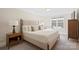 Comfortable bedroom with plush carpeting, bright windows, and side tables with contemporary lamps at 4412 Foxview Ct, Charlotte, NC 28270