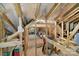 Spacious unfinished attic space framed with exposed wooden beams, ready for customization at 5039 Folly Ln, Fort Mill, SC 29707