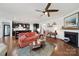 Open floor plan: a view from the living room to the kitchen, with hardwood floors and natural light at 5039 Folly Ln, Fort Mill, SC 29707