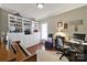Inviting office space featuring custom built-ins, creating an organized and productive work environment at 5039 Folly Ln, Fort Mill, SC 29707