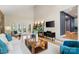 Cozy living room featuring hardwood floors, white sofa, and natural light at 5416 Woodcreek Dr, Charlotte, NC 28226
