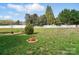 Spacious backyard featuring a well-maintained lawn, defined landscaping, and privacy fence at 7371 Vanguard Ct, Stanley, NC 28164