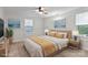 A cozy bedroom with a queen bed and decorative artwork on the walls at 751 & 767 Pettit Rd, Catawba, SC 29704