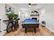Bright game room featuring pool table, bicycle table, and fireplace at 751 & 767 Pettit Rd, Catawba, SC 29704
