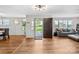 Inviting living room showcasing wood floors, ample natural light, and a stylish gray sofa at 751 & 767 Pettit Rd, Catawba, SC 29704