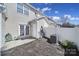 Cozy backyard featuring a white picket fence and a concrete patio area at 13376 Calloway Glen Dr, Charlotte, NC 28273