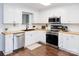 Bright kitchen with stainless steel appliances, wooden countertops and white cabinets at 1643 Mayfair Dr, Conover, NC 28613