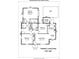 Detailed floor plan of a home with three bedrooms, two bathrooms, a kitchen, a living room, and a patio at 2138 Syracuse Dr, Charlotte, NC 28216