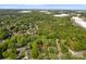 Aerial view of home nestled among lush trees, showcasing the neighborhood and surrounding area at 273 S Downs Way, Fort Mill, SC 29708