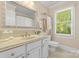 Bathroom featuring a granite vanity top and a bright window at 273 S Downs Way, Fort Mill, SC 29708