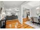 Bright and spacious living room with hardwood floors, a fireplace, and an open floor plan at 3011 Patrick Place Cir, Clover, SC 29710