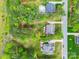 An aerial shot showcasing the home's backyard and surrounding lush landscape at 3095 Foggy Hollow Ln, Clover, SC 29710