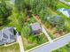 Beautiful aerial view of a two-story home with lush trees and well-manicured lawns at 3095 Foggy Hollow Ln, Clover, SC 29710