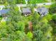 Aerial view of backyard featuring large lot surrounded by mature trees at 3095 Foggy Hollow Ln, Clover, SC 29710