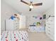 Bright bedroom with two beds, ceiling fan and ample closet space at 3095 Foggy Hollow Ln, Clover, SC 29710