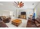 Spacious bonus room with comfortable leather seating and ample entertainment space at 3095 Foggy Hollow Ln, Clover, SC 29710