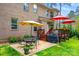 Brick patio with a grill and outdoor dining set, perfect for entertaining with views of the deck at 3095 Foggy Hollow Ln, Clover, SC 29710