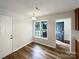 Bright dining area with wood-look floors and natural light from the window at 4147 Timberwood Dr, Gastonia, NC 28056