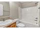 The bathroom offers a bathtub, toilet, vanity, and sink for everyday convenience at 4773 Westwinds Rd, Lincolnton, NC 28092