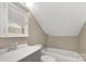 Cozy bathroom featuring a tub-shower combo and neutral walls at 605 Ottawa Dr, Rock Hill, SC 29732