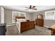 Comfortable bedroom featuring a ceiling fan and natural light from multiple windows at 605 Ottawa Dr, Rock Hill, SC 29732