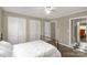 Spacious bedroom with ample closet space and connecting door to the bathroom at 605 Ottawa Dr, Rock Hill, SC 29732
