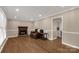 Cozy living room featuring a fireplace and hardwood floors at 605 Ottawa Dr, Rock Hill, SC 29732