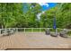 Spacious deck with outdoor furniture, perfect for relaxing and entertaining with the lush trees providing plenty of shade at 6744 Wheeler Dr, Charlotte, NC 28211