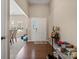 Inviting foyer with hardwood floors and natural light, creating a warm and welcoming entrance at 13510 Brandon Trail Dr, Charlotte, NC 28213