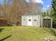 Backyard featuring sheds for additional storage at 13510 Brandon Trail Dr, Charlotte, NC 28213