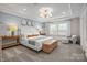 Bright and spacious main bedroom with a tray ceiling, natural light, and comfortable seating at 13709 Roderick Dr # 193, Huntersville, NC 28078